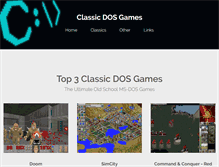 Tablet Screenshot of classicdosgames.org